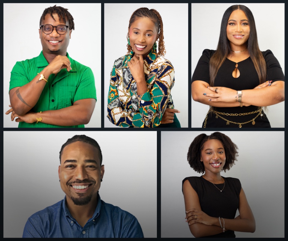 A grid of five professional headshots produced by In Focus by Mangra.